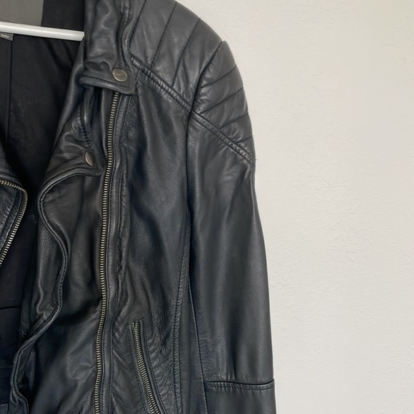 Muubaa Indus leather wired biker jacket - Picture 5 of 10